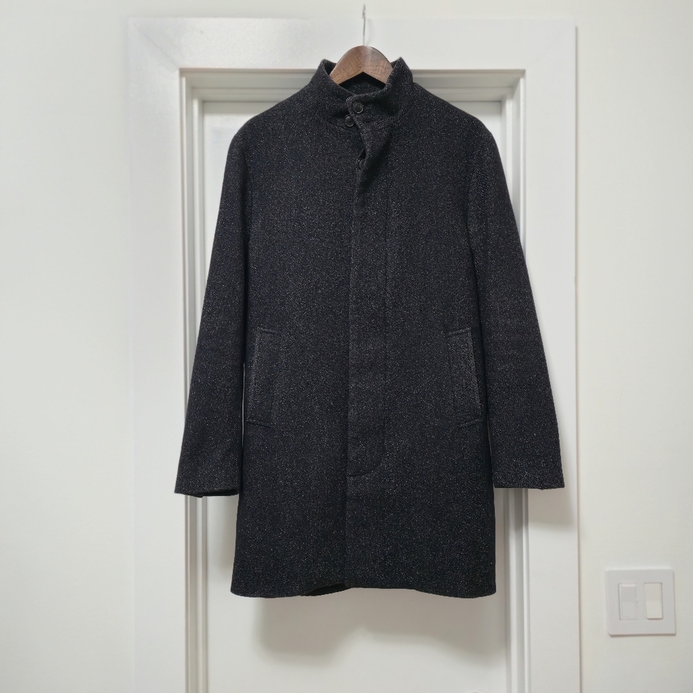 Banana Republic Men's Wool Peacoat-Size[M]-Charcoal Grey